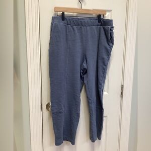 J. Jill pure Jill SZ L women’s lounge pants blue ankle high rise 100% cotton